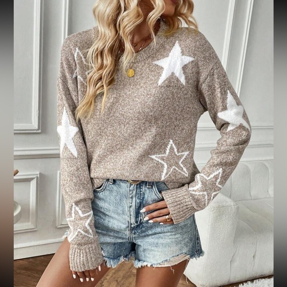 Stars print sweater top - Picture 8 of 15